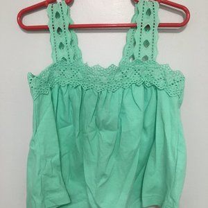 5/$25 NWT Gap Little Little Girls Mint Green Tank Top Flowy Blouse Size XS